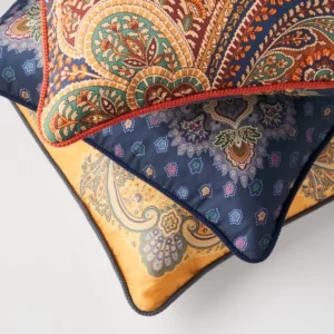 Kiri paisley printed cotton cushion