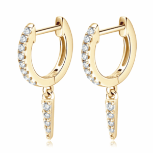 Radiant Tassel Moissanite Earrings – S925 Sterling Silver