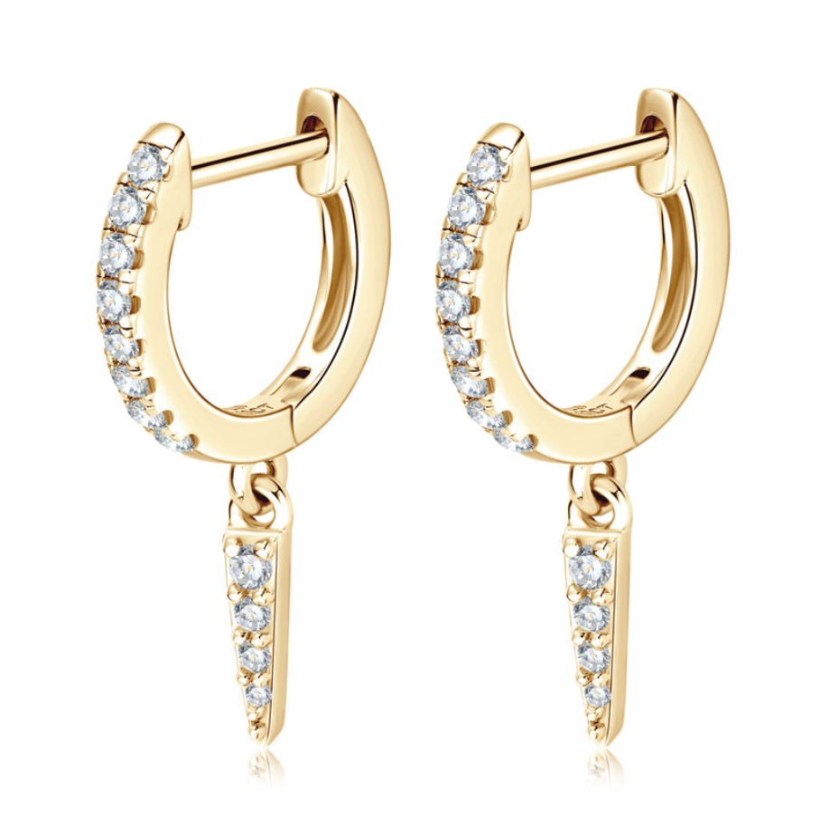 Radiant Tassel Moissanite Earrings – S925 Sterling Silver - Image 2