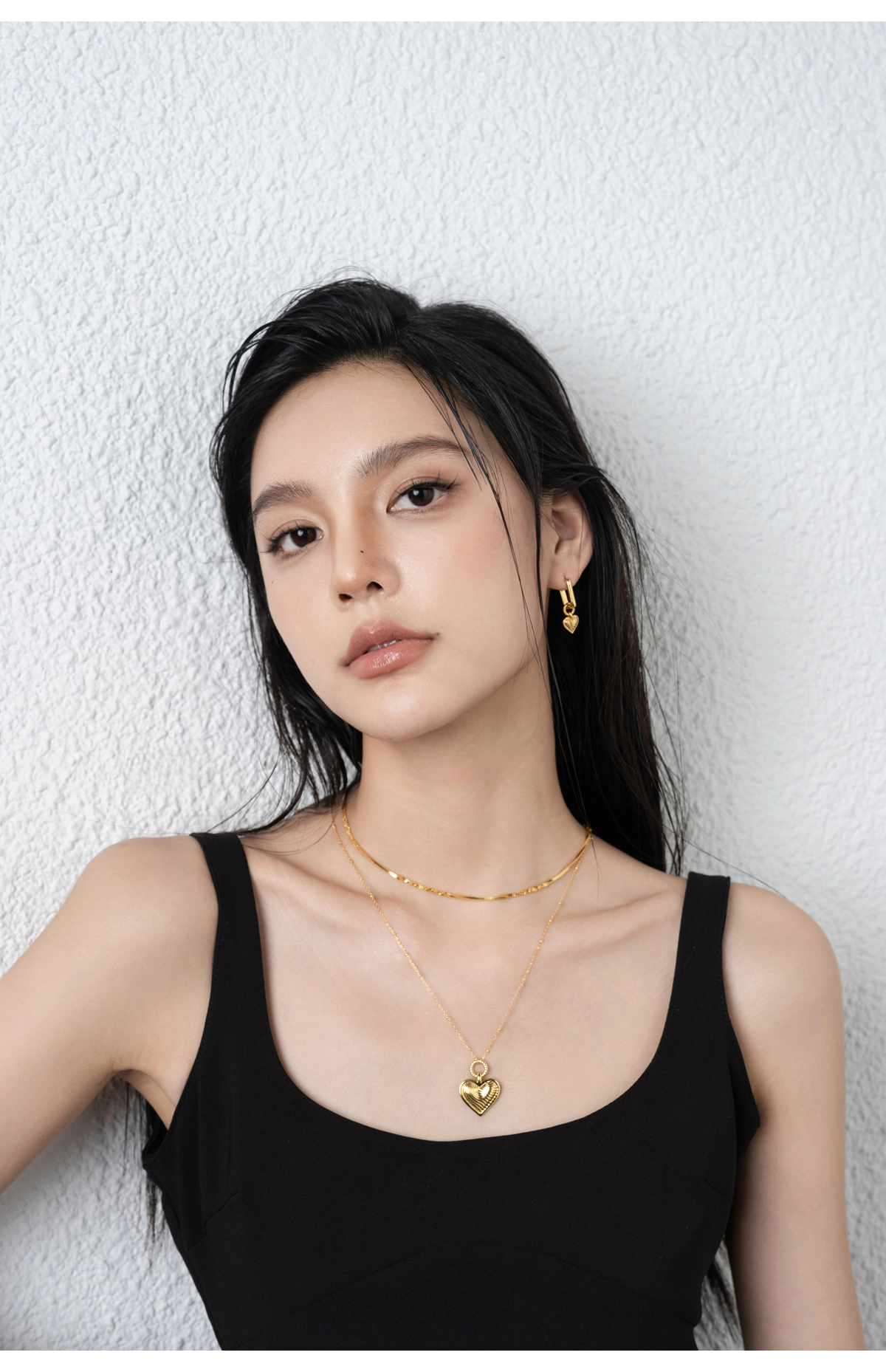 18K Gold-Plated Large Heart Sweater Necklace – Statement Long Pendant - Image 10