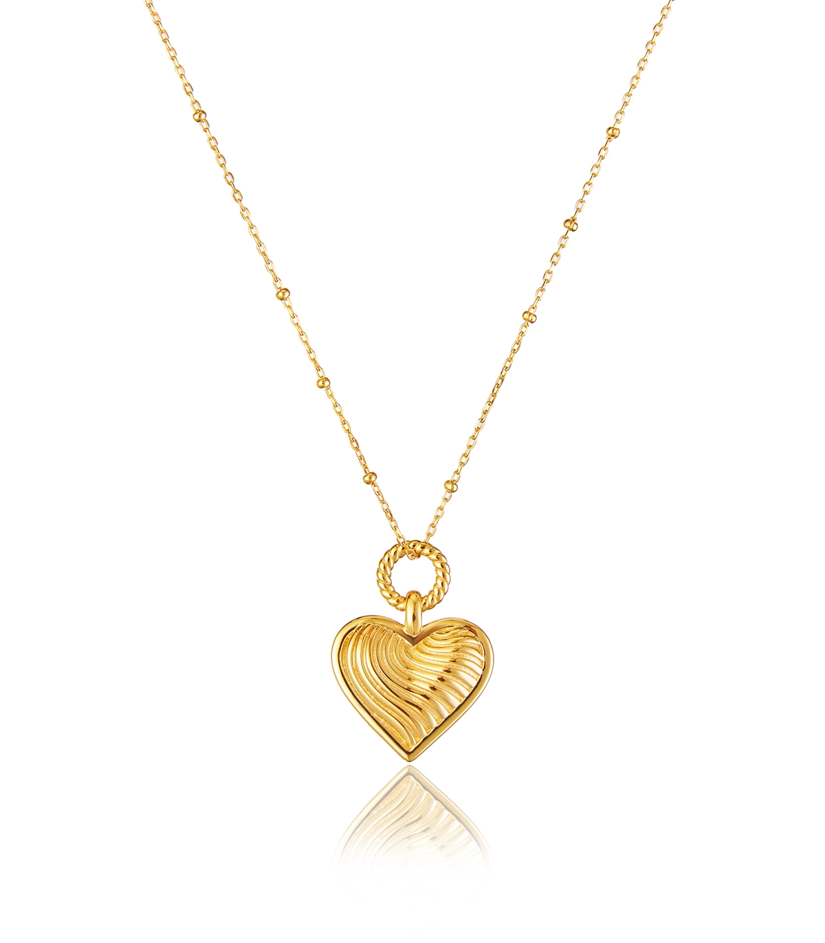 18K Gold-Plated Large Heart Sweater Necklace – Statement Long Pendant - Image 11