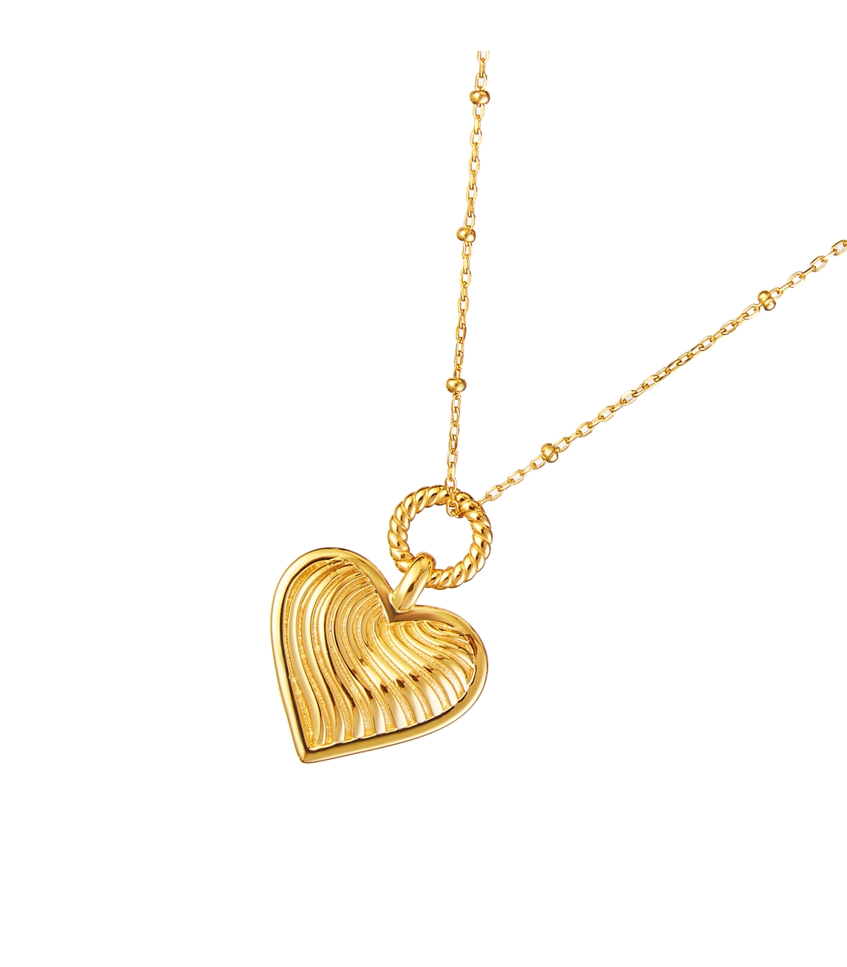 18K Gold-Plated Large Heart Sweater Necklace – Statement Long Pendant - Image 12