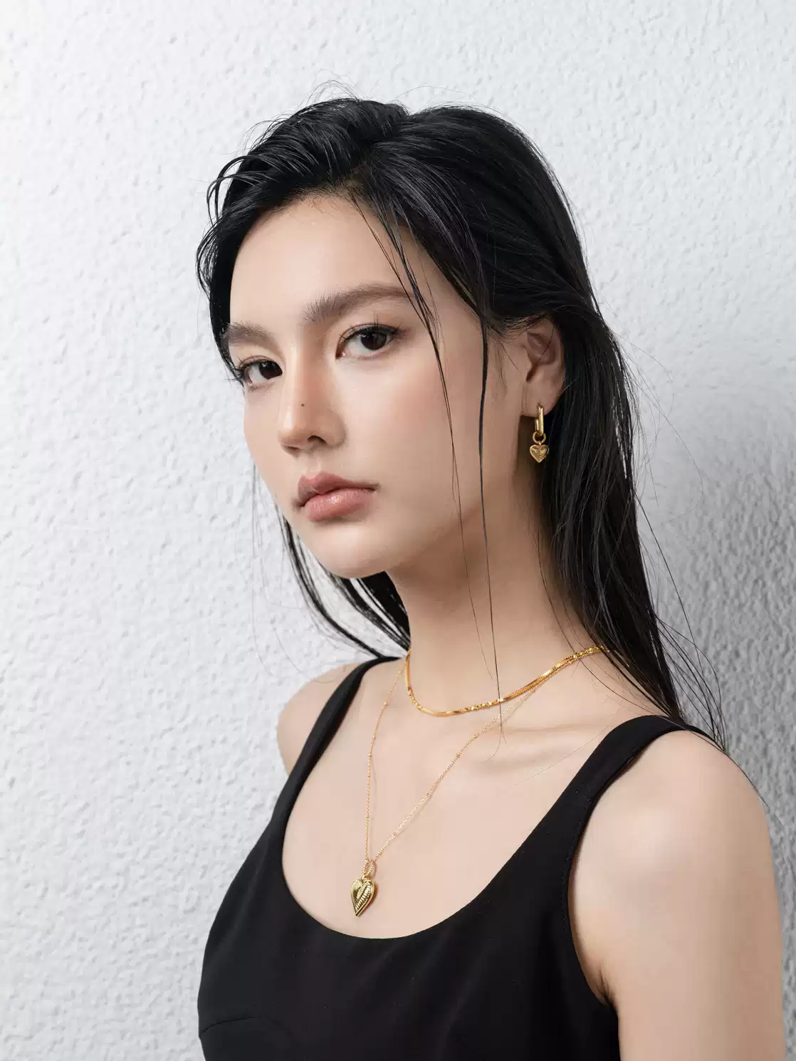 18K Gold-Plated Large Heart Sweater Necklace – Statement Long Pendant - Image 4