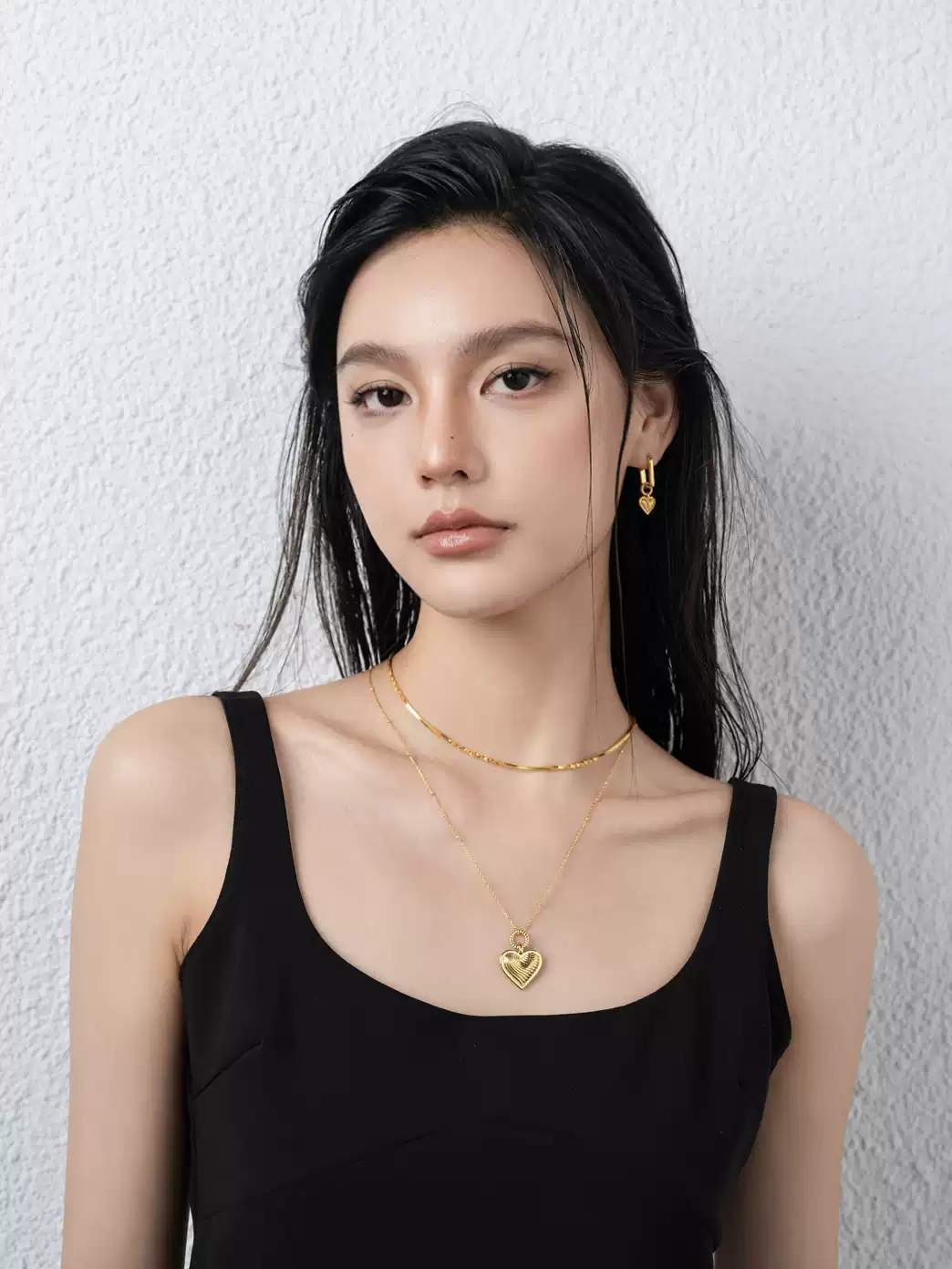 18K Gold-Plated Large Heart Sweater Necklace – Statement Long Pendant - Image 5