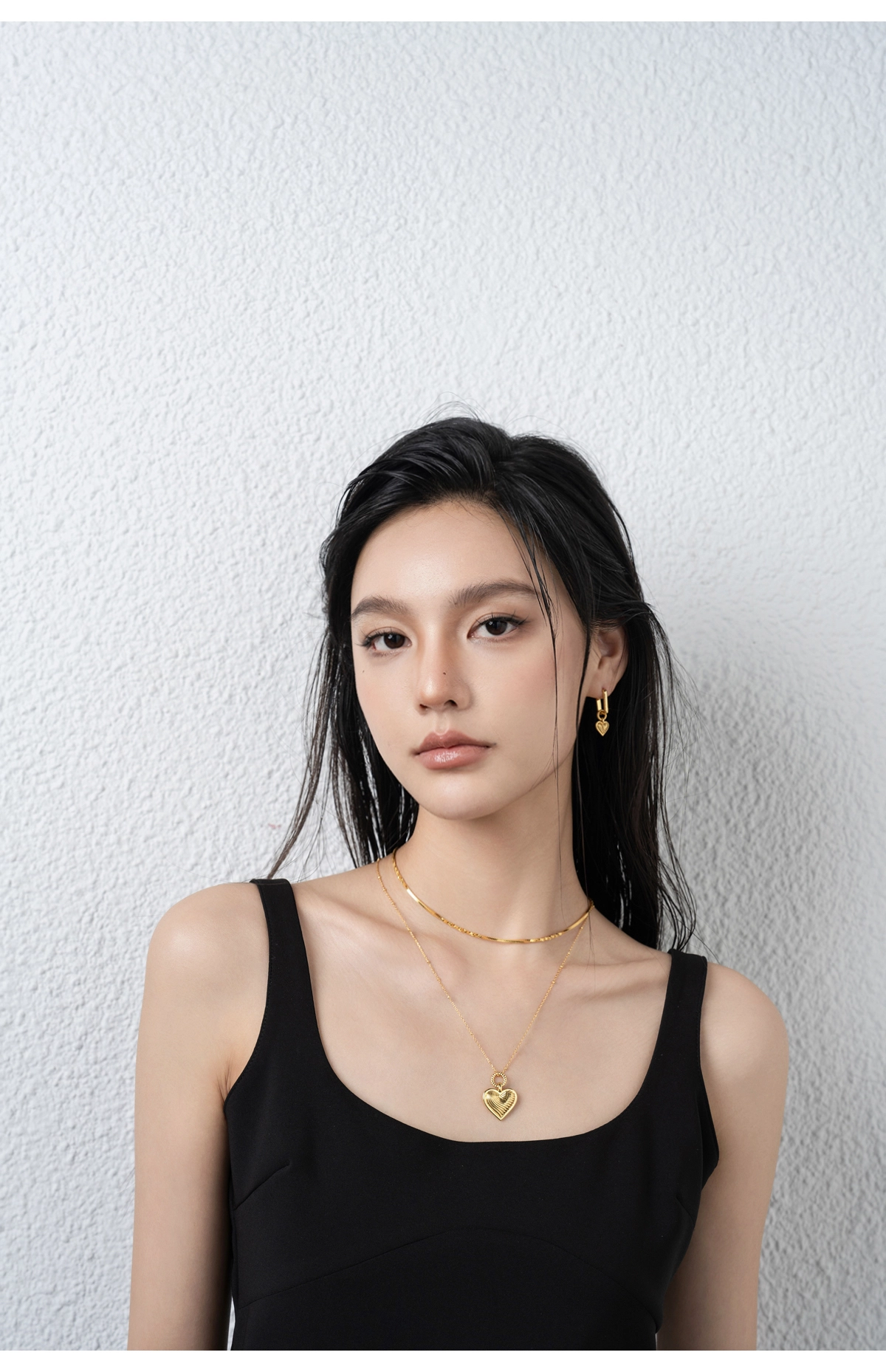 18K Gold-Plated Large Heart Sweater Necklace – Statement Long Pendant - Image 6