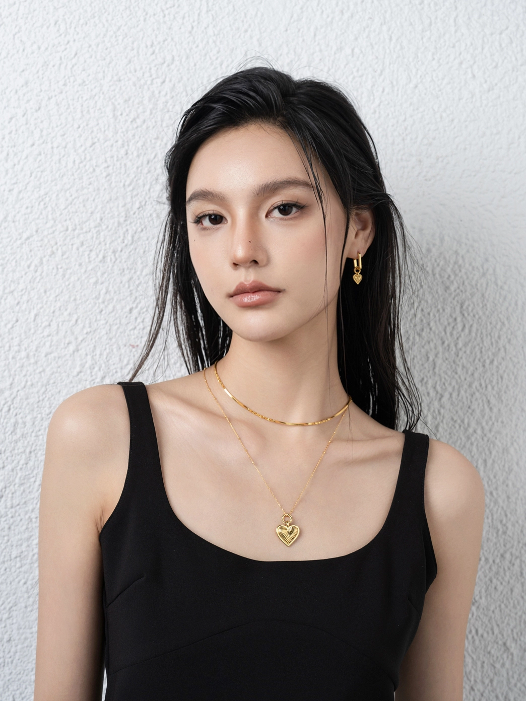 18K Gold-Plated Large Heart Sweater Necklace – Statement Long Pendant - Image 7