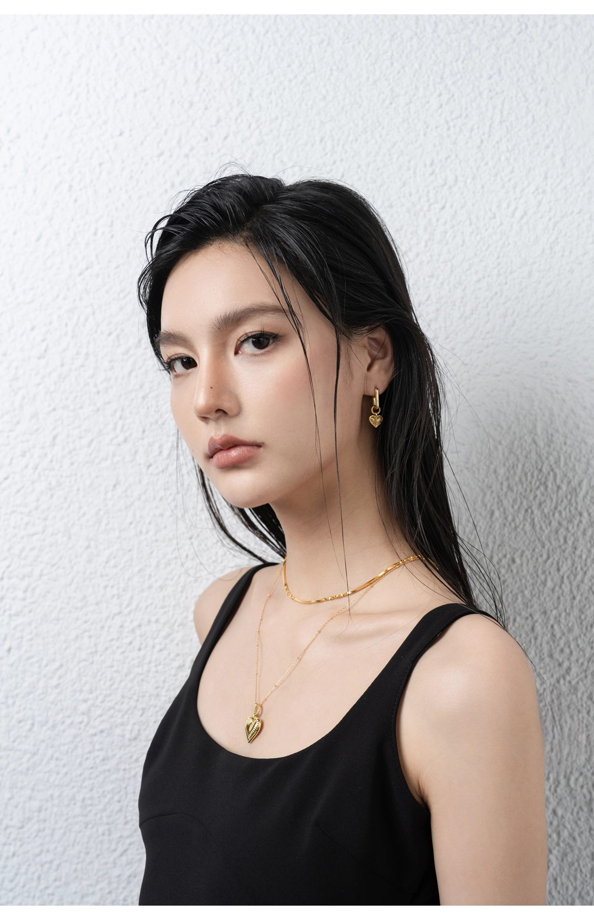 18K Gold-Plated Large Heart Sweater Necklace – Statement Long Pendant - Image 8