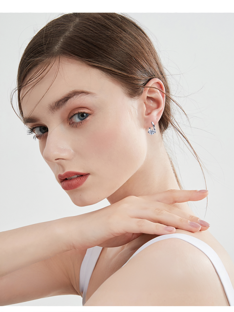 Radiant Teardrop Moissanite Earrings – S925 Sterling Silver (6.5mm) - Image 8