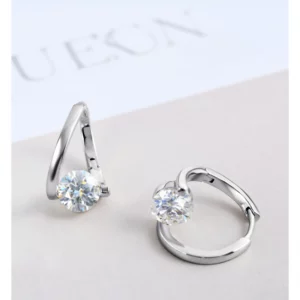 Radiant Teardrop Moissanite Earrings – S925 Sterling Silver (6.5mm)