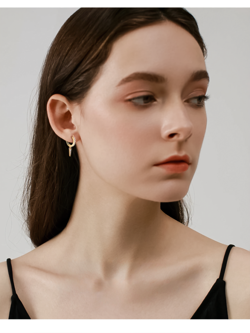 Radiant Tassel Moissanite Earrings – S925 Sterling Silver - Image 5