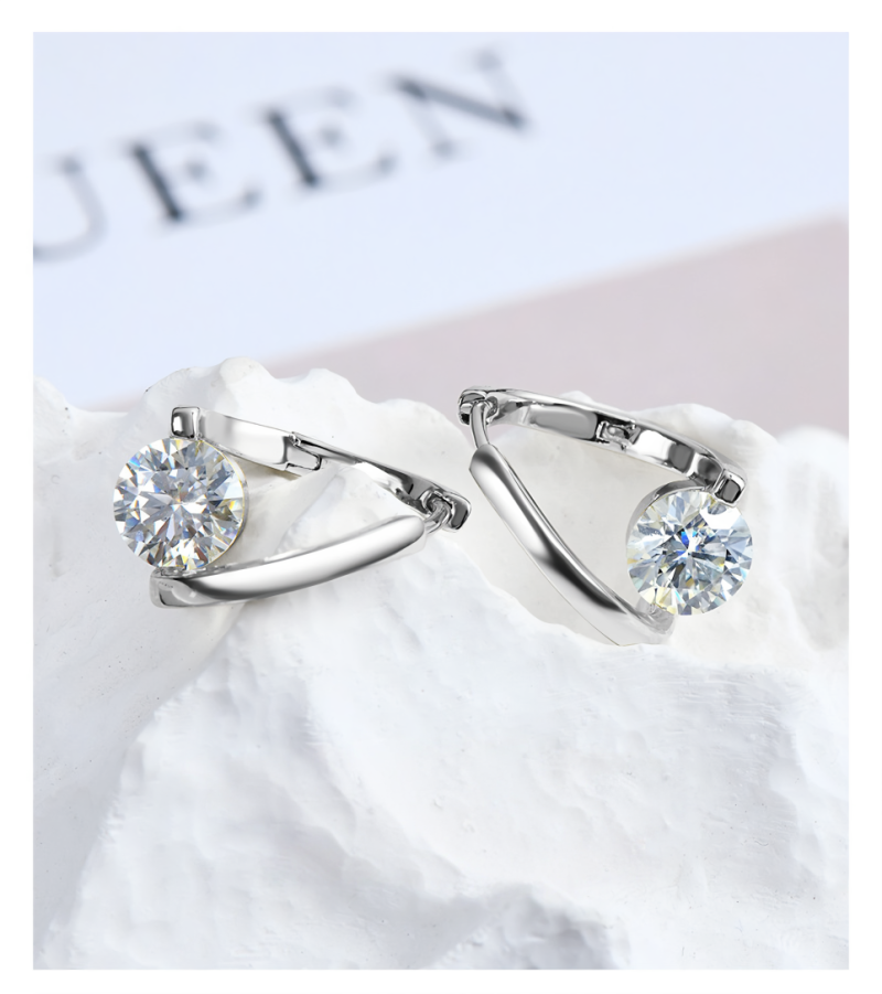 Radiant Teardrop Moissanite Earrings – S925 Sterling Silver (6.5mm) - Image 3