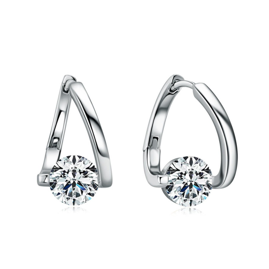 Radiant Teardrop Moissanite Earrings – S925 Sterling Silver (6.5mm) - Image 4