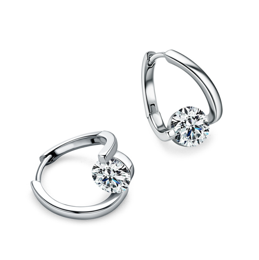 Radiant Teardrop Moissanite Earrings – S925 Sterling Silver (6.5mm) - Image 5