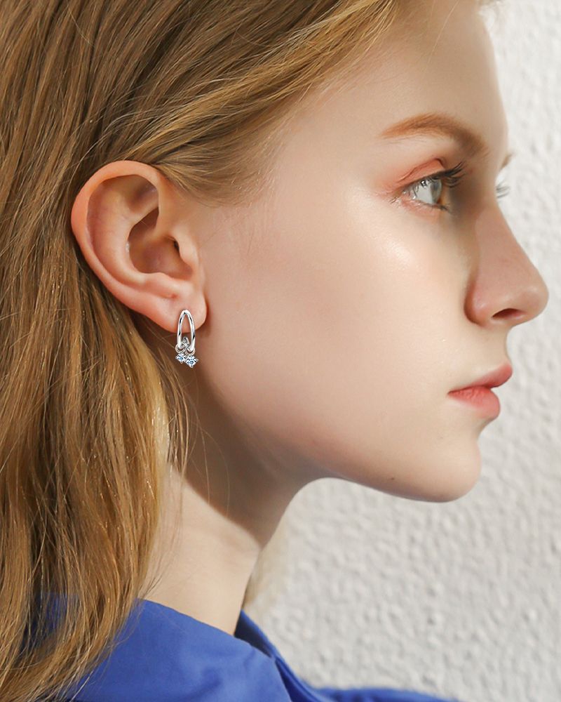 Crescent Shine Moissanite Earrings – 18K Gold Plated S925 Silver - Image 6