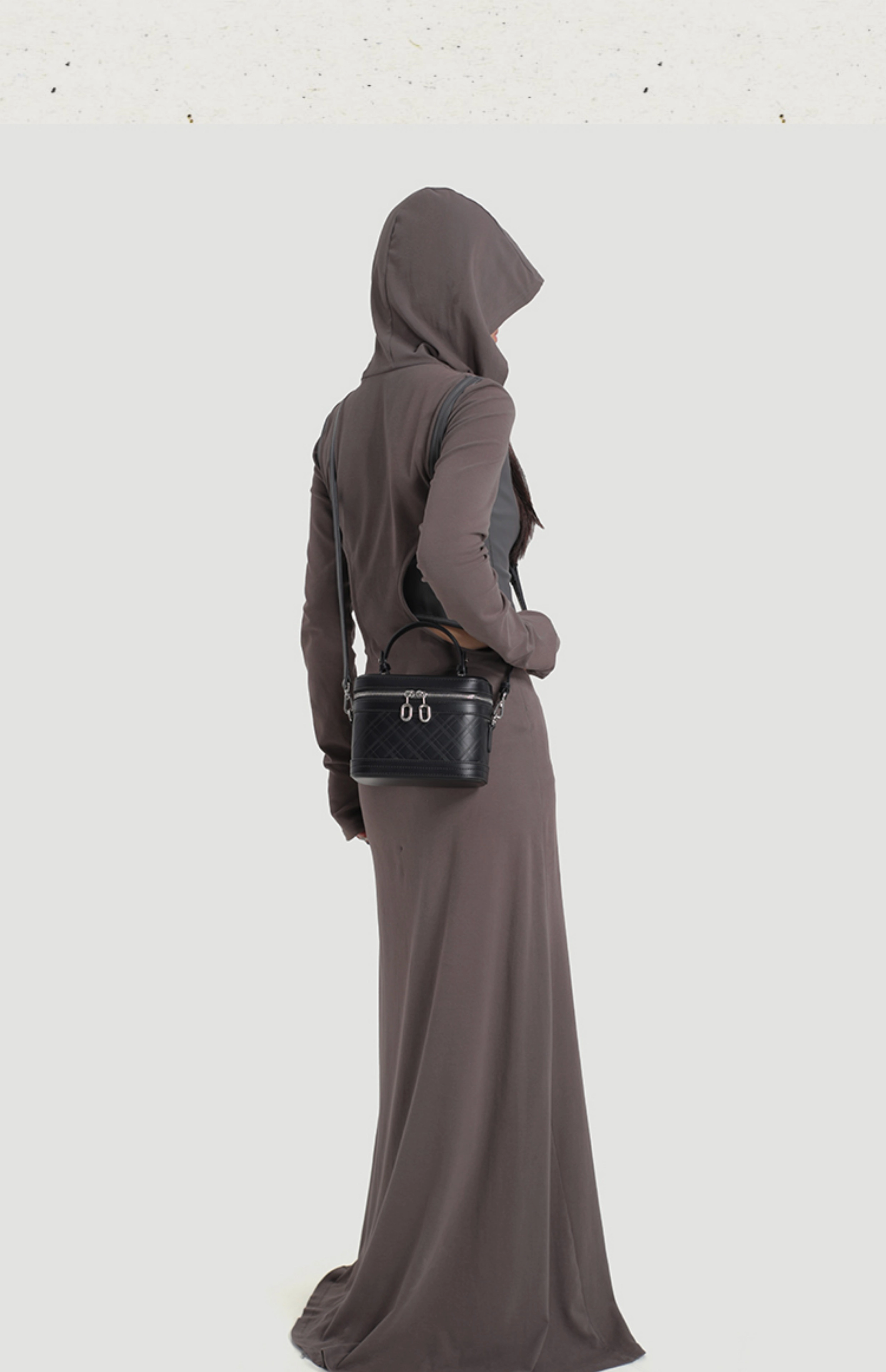 Black Genuine Leather Mini Box Bucket Bag – High-End Everyday Crossbody - Image 7