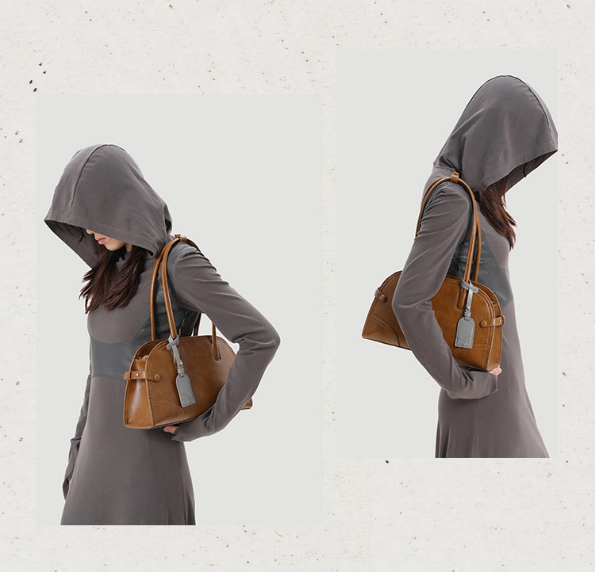 Genuine Cowhide Leather Retro Arch Shoulder Bag – Soft Zip Top Handle - Image 10