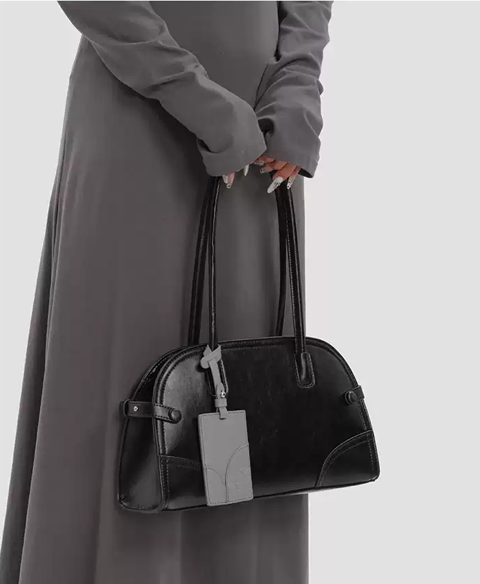 Genuine Cowhide Leather Retro Arch Shoulder Bag – Soft Zip Top Handle - Image 2