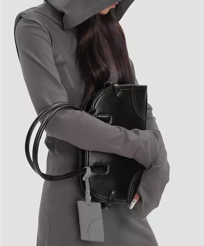 Genuine Cowhide Leather Retro Arch Shoulder Bag – Soft Zip Top Handle - Image 4