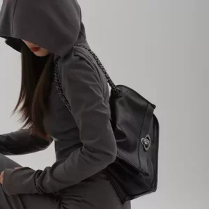 Genuine Leather Dual-Strap Flap Shoulder & Crossbody Bag – Soft Square