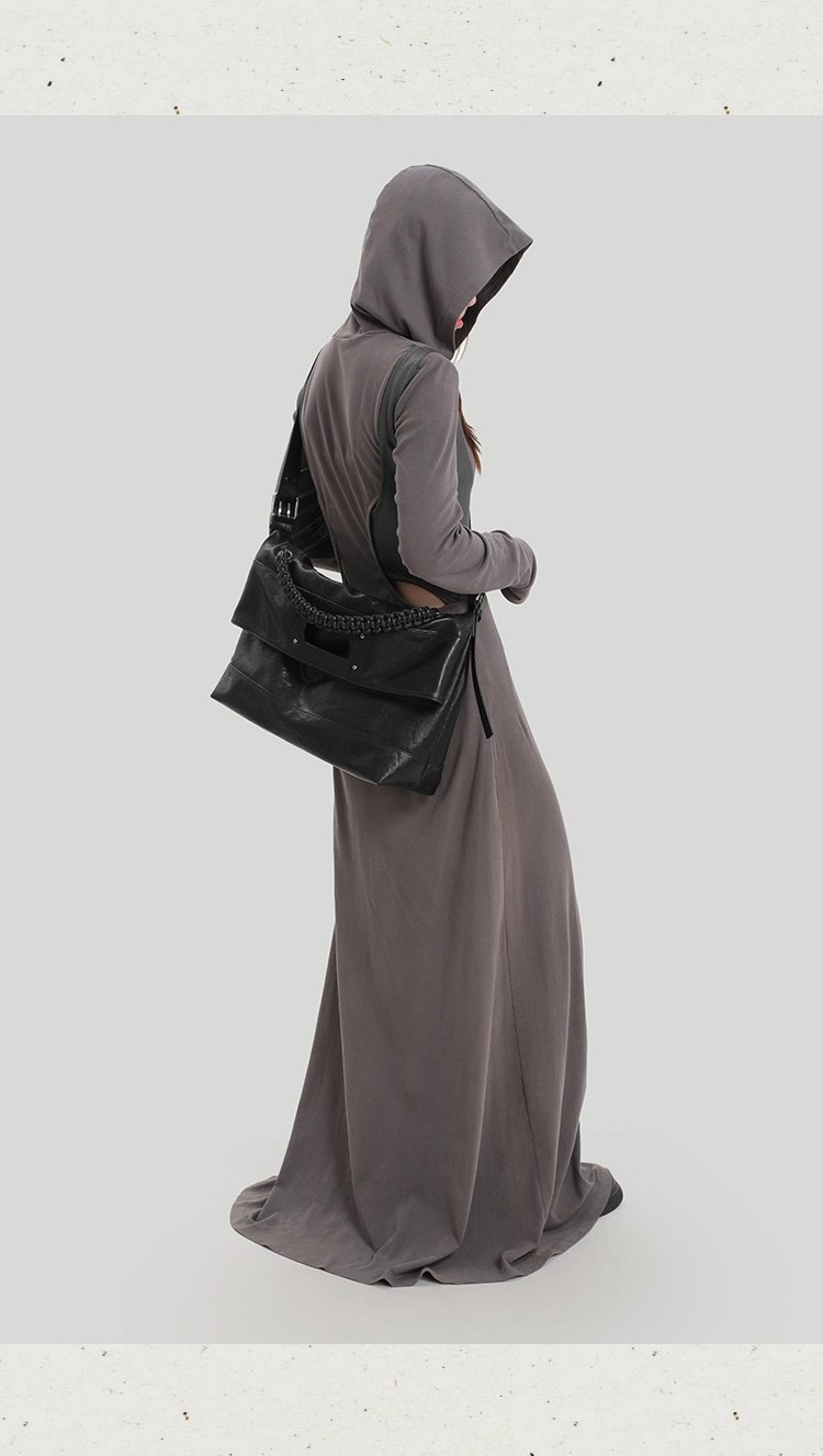 Genuine Leather Foldable Large Tote Bag – Soft Commuter Shoulder & Crossbody - Image 8