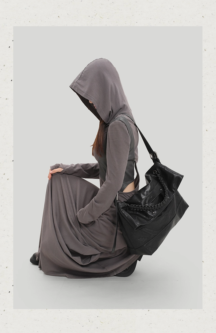 Genuine Leather Foldable Large Tote Bag – Soft Commuter Shoulder & Crossbody - Image 11