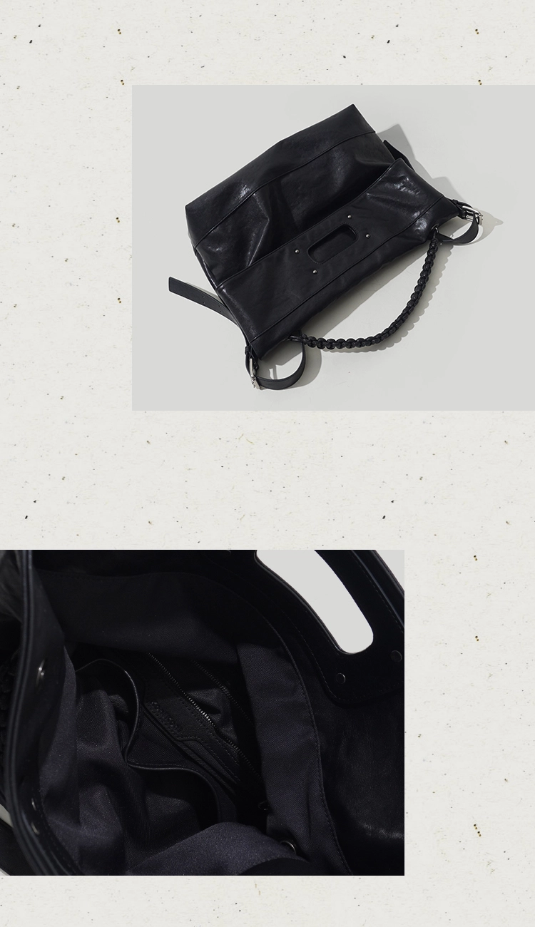 Genuine Leather Foldable Large Tote Bag – Soft Commuter Shoulder & Crossbody - Image 13