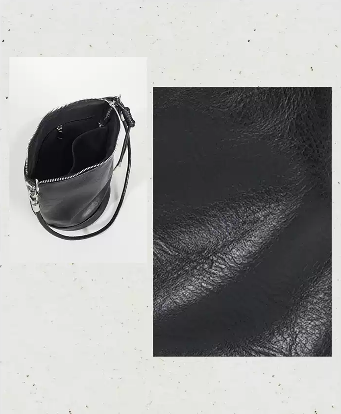 Genuine Leather Mini Bucket Bag with Chain Strap – Shoulder & Crossbody Bag - Image 14