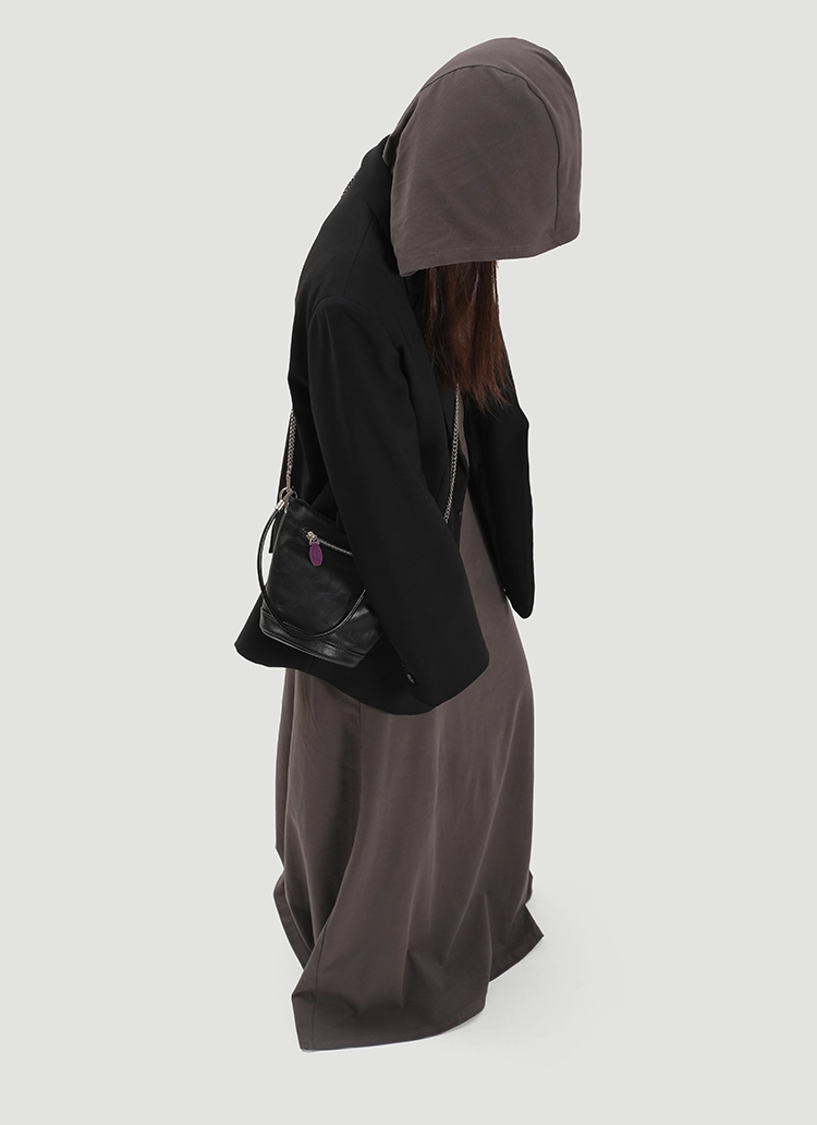 Genuine Leather Mini Bucket Bag with Chain Strap – Shoulder & Crossbody Bag - Image 5