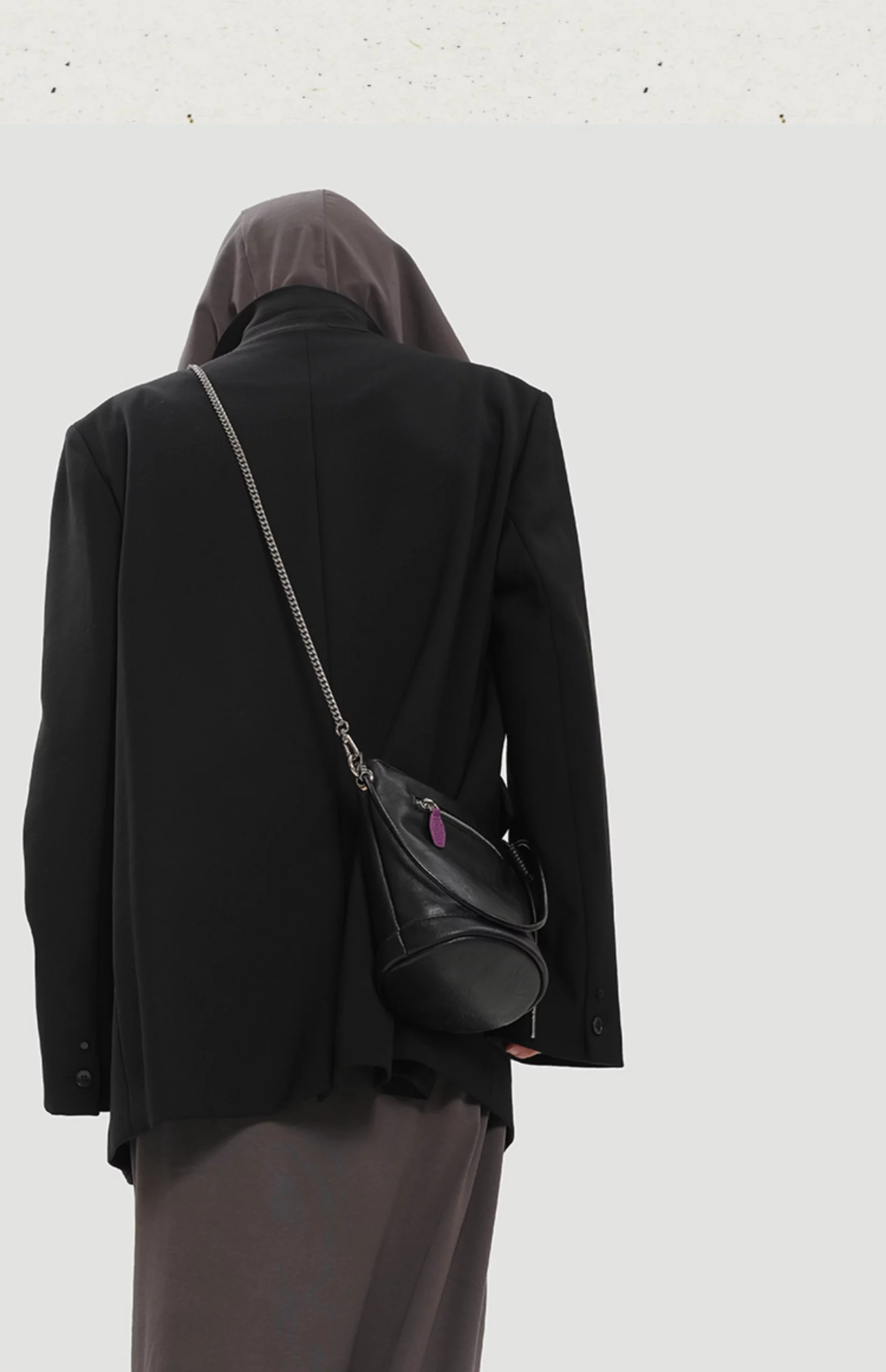 Genuine Leather Mini Bucket Bag with Chain Strap – Shoulder & Crossbody Bag - Image 8