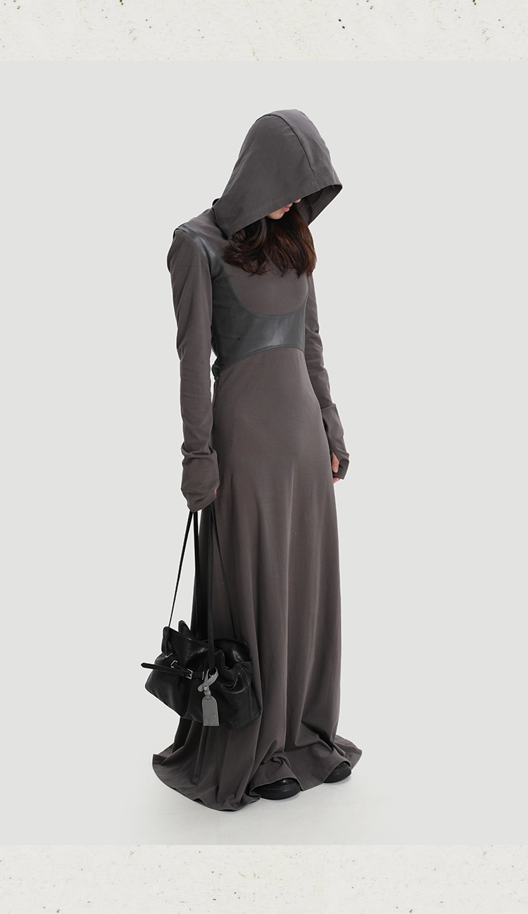 Genuine Leather Soft-Drape Bucket Shoulder Tote – Black Underarm Bag - Image 12