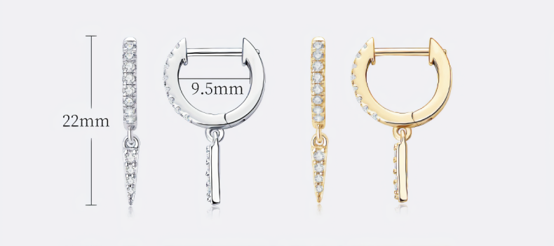 Radiant Tassel Moissanite Earrings – S925 Sterling Silver - Image 3