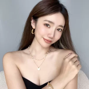 S925 Sterling Silver 18K Gold-Plated Pearl & Heart Layered Necklace Set