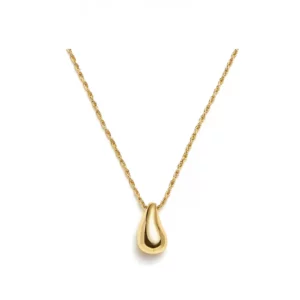 18K Gold-Plated S925 Teardrop Pendant Minimalist Necklace