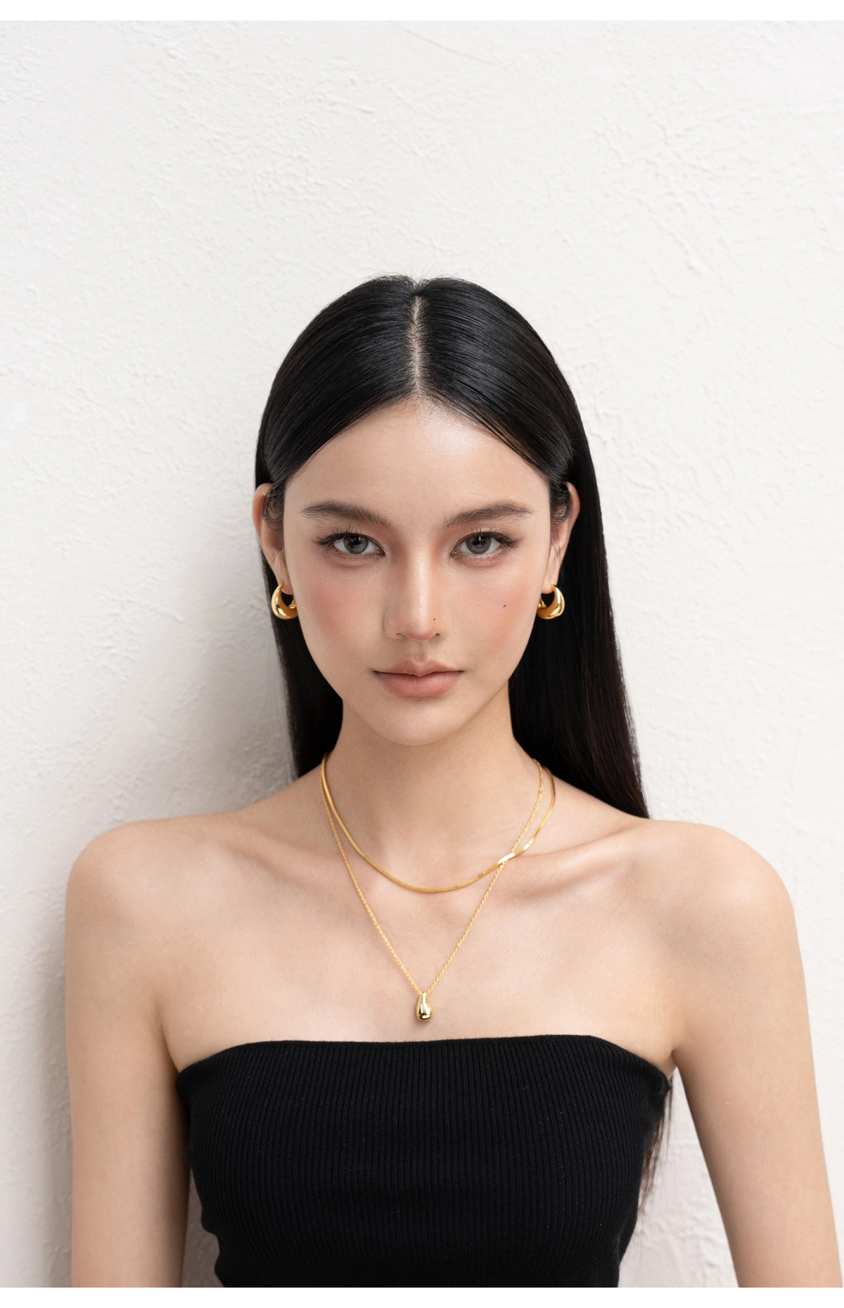 18K Gold-Plated S925 Teardrop Pendant Minimalist Necklace - Image 10