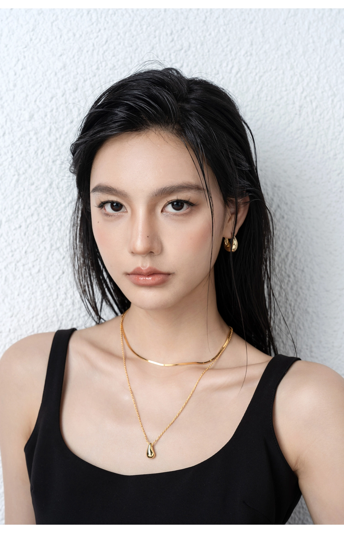 18K Gold-Plated S925 Teardrop Pendant Minimalist Necklace - Image 12