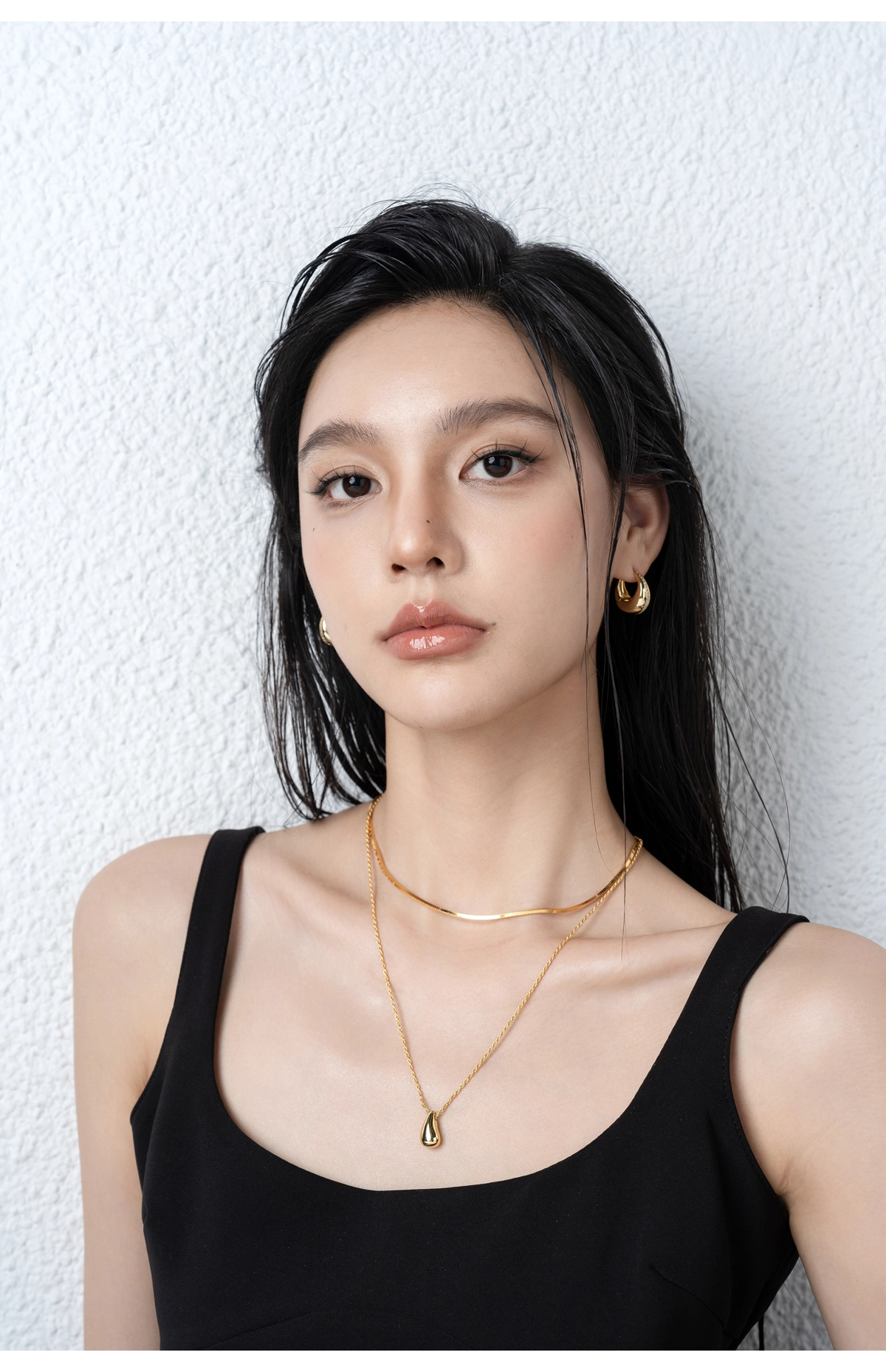 18K Gold-Plated S925 Teardrop Pendant Minimalist Necklace - Image 14