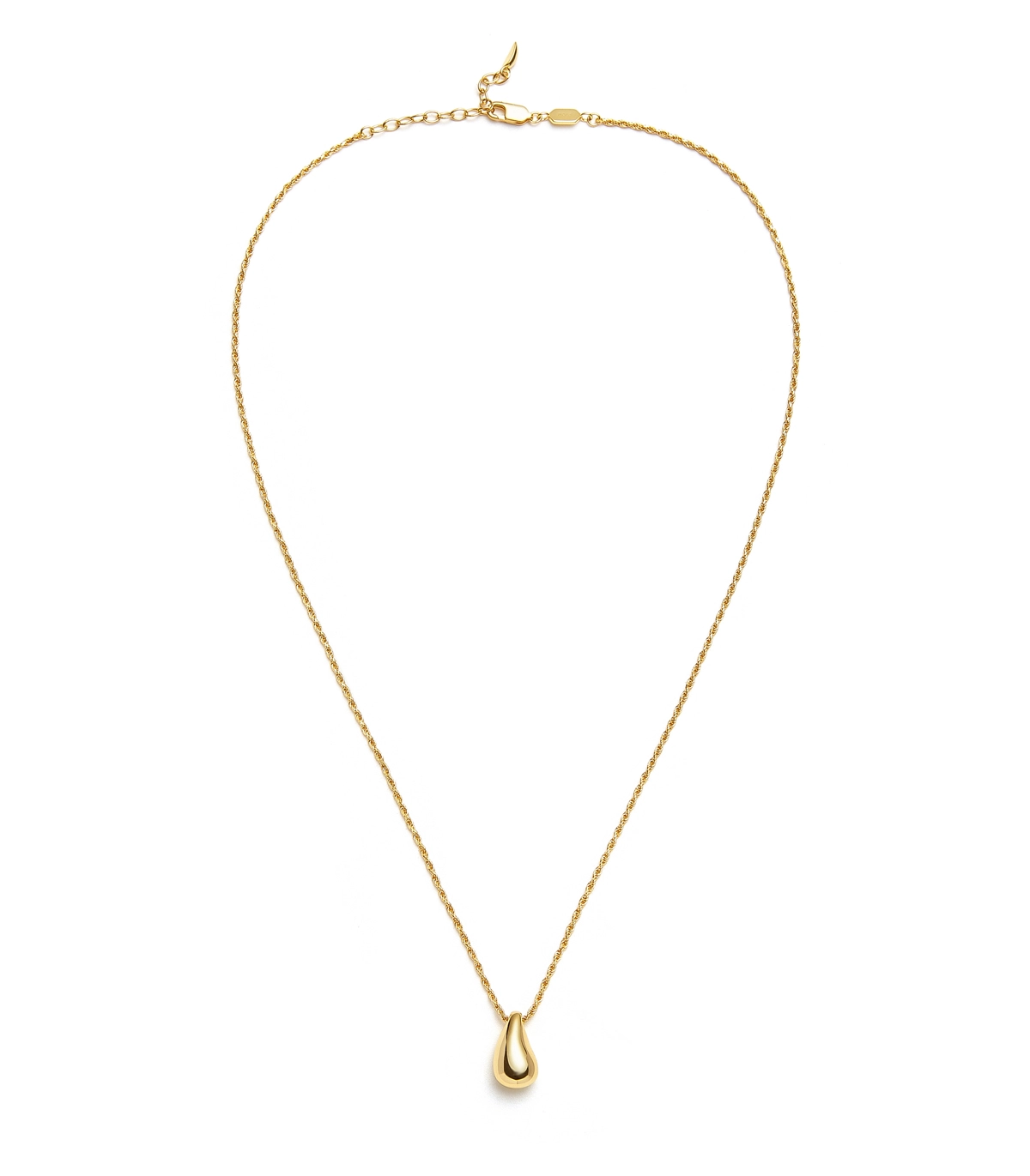 18K Gold-Plated S925 Teardrop Pendant Minimalist Necklace - Image 15