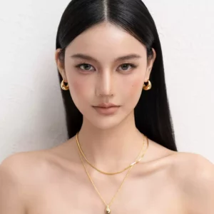 18K Gold-Plated S925 Teardrop Pendant Minimalist Necklace