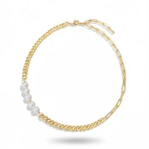 Pearl Accent Mixed Chain Necklace