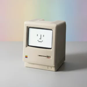 Retro Computer-Inspired Desktop Alarm Clock with Pixel Display, Calendar & Temperature
