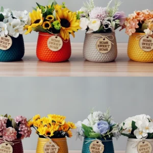 Artificial Sunflower and Hydrangea Floral Arrangement for Home Decor