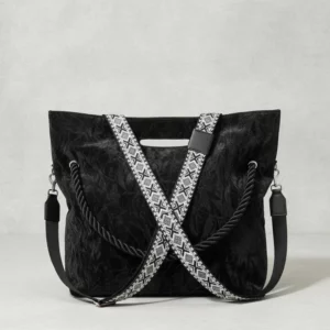 Large Capacity Satin Velvet Tote Bag with Versatile Removable Shoulder Straps