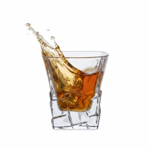 Luxury Diamond-Cut Lead-Free Whiskey Glass with Textured Design