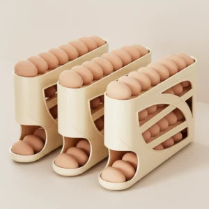 Sliding Egg Storage Rack for Refrigerator Door with Automatic Rolling Design