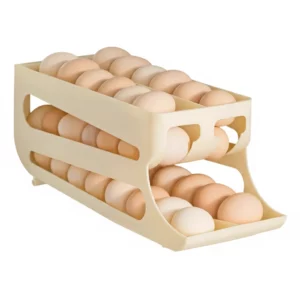 Stackable 3-Layer Automatic Rolling Egg Storage Container