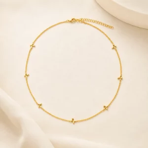 Gold-Tone Butterfly Station Chain Necklace