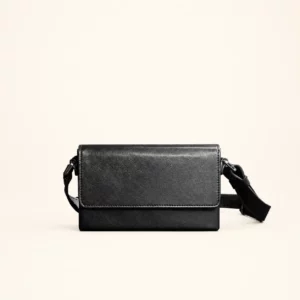 Handcrafted Italian Vegetable-Tanned Leather Crossbody Bag for Men
