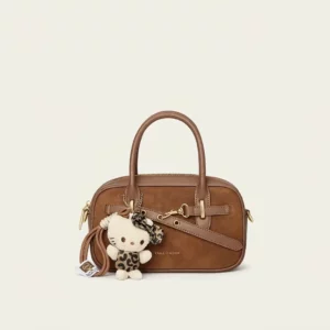 Mini Boston Crossbody Bag with Charm Detail