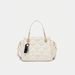 Quilted Chain Handle Crossbody Tote Bag for Women