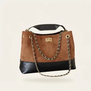 Quilted Chain Strap Milan Tote Shoulder Bag